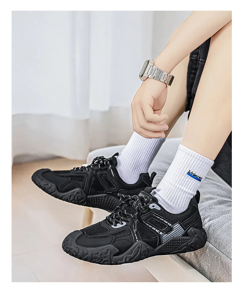 Men's 2026 Summer New Breathable Hiking Sneakers Anti-Slip Wear-Resistant Outdoor Casual Daily Streetwear Footwear in 3 Colors