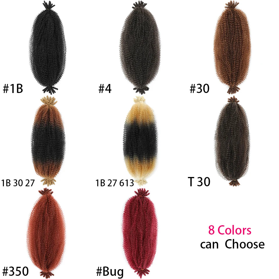 1-8 Packs Afro Twist Hair#4 30 350 12 16 inch Springy Marley Twist Braiding Hair Pre-Separated Kinkys Bulk Hair for Locs Crochet