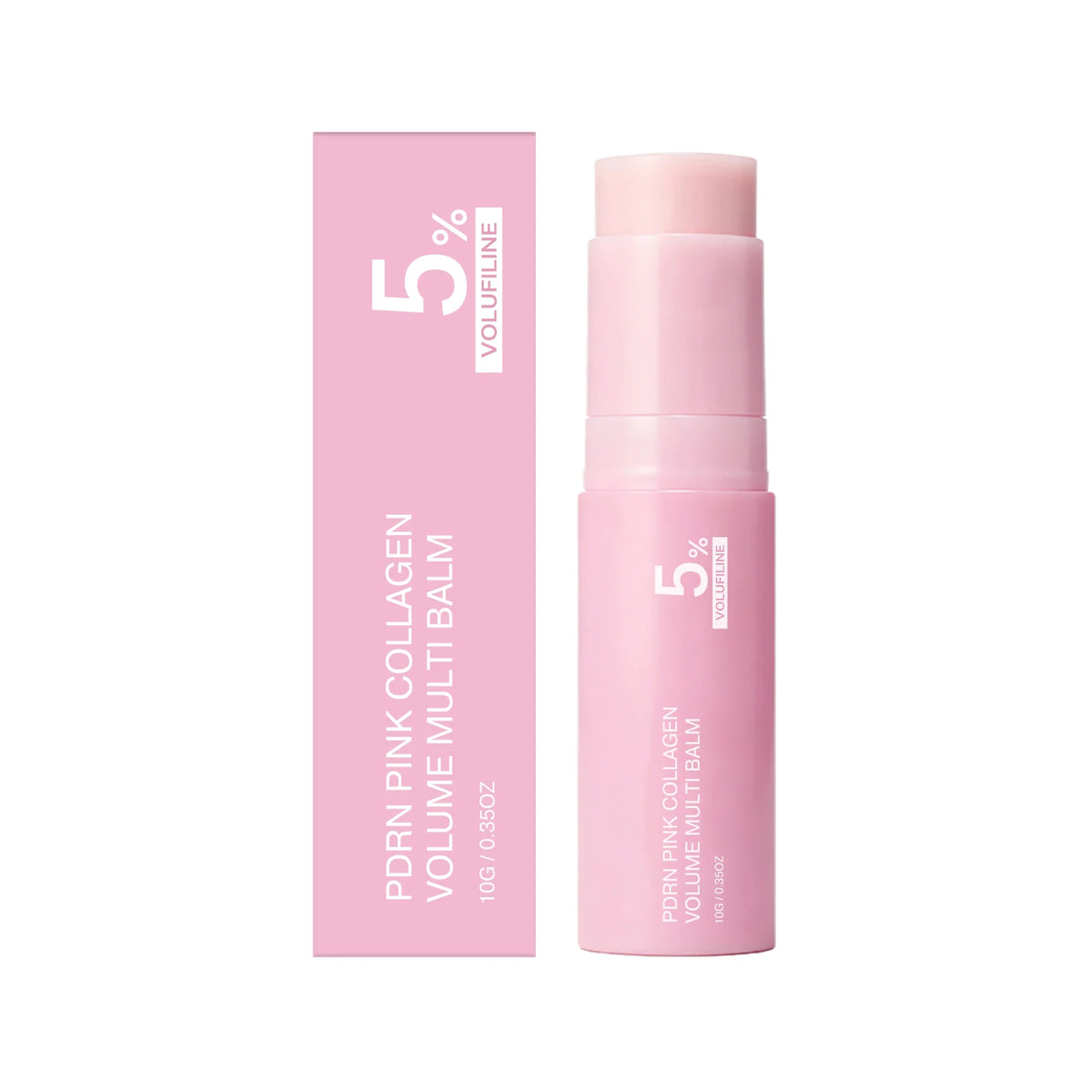 PDRN Pink Collagen Volume Multi Balm 5% Volufiline Moisturizing Stick Firming Face & Body Balm For Under Eyes, Lips, Neck