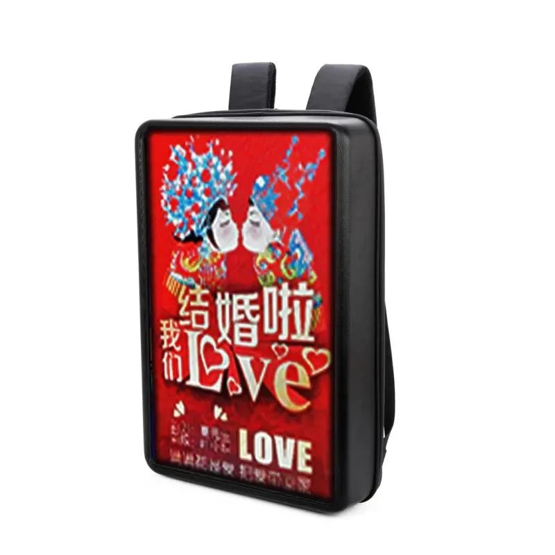 21.5 inch LCD high definition screen intelligent outdoor mobile portable waterproof, backpack advertising machine