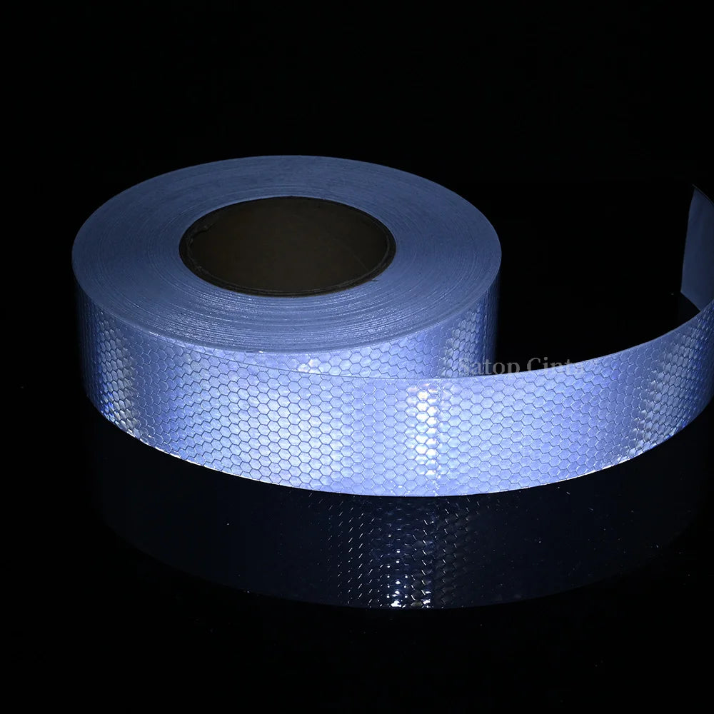 2inch Bicycle Safety Warning Conspicuity White Reflective Tape Reflective Strip Bike Stickers Adhesive Reflectors For Things 10M