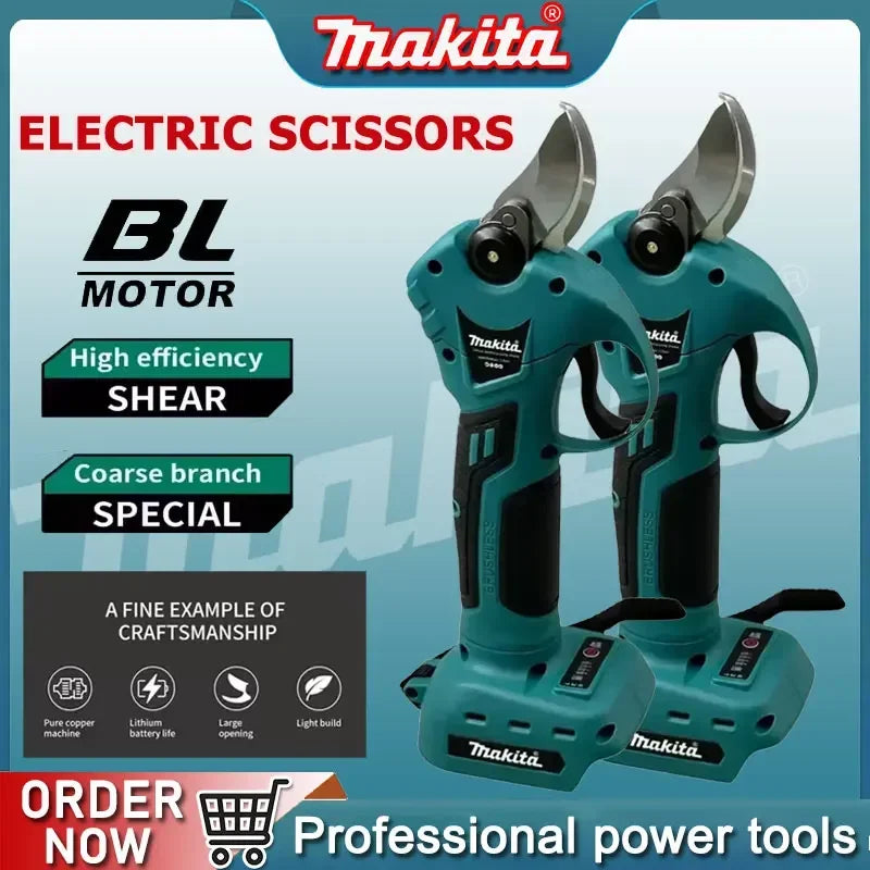 Makita 18V Garden Pruner Tool Professional Cordless Electrician Scissors Pruning Shears Cutter Wireless Drills Tools