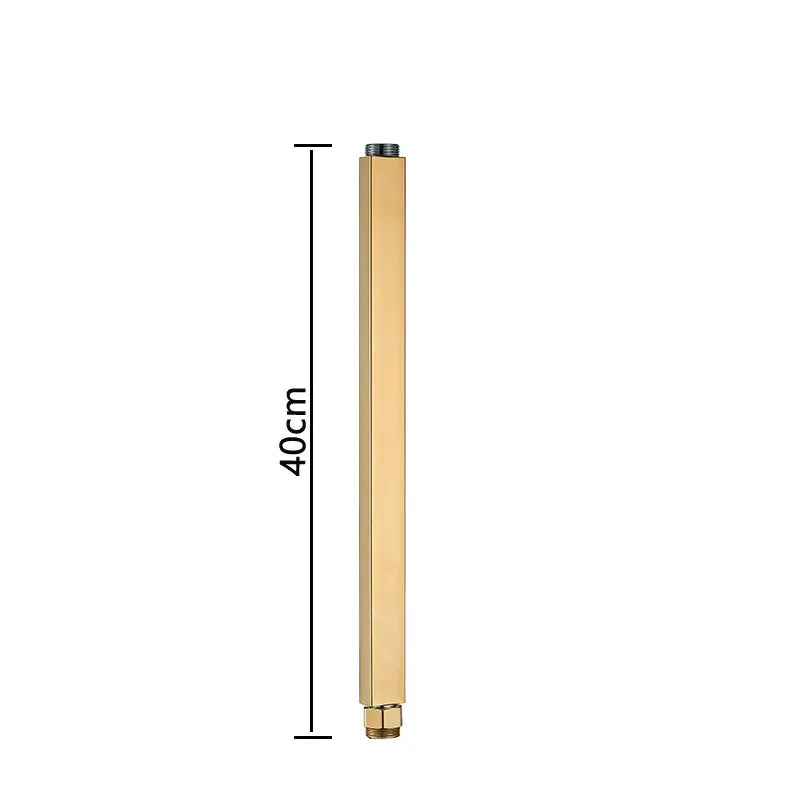 30/40cm Square Round Extension Tube For Bathroom Shower Faucet Black General Interface Extension Tubes Extend Pipe