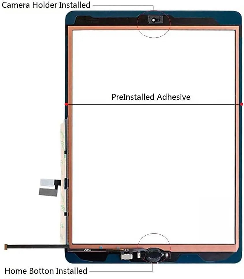 10.2" For iPad 7 2019 A2197 A2198 For iPad 8 2020 A2428 A2429 A2430 Outer Touch Screen Digitizer Front Glass Display Touch Panel