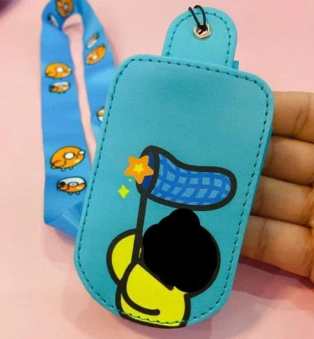 Cartoon ABBOTT LIBRE FREESTYLE Reader Protective Cover Leather Halter Neck Blood Glucose Tester Leather Case Anti-fall