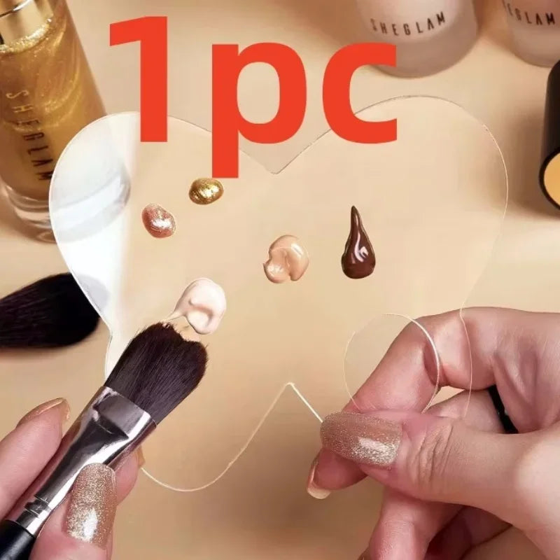 Clear Acrylic Makeup Mixing Palette Portable Multifunction Cosmetic Foundation Art Blending Palette for Eyeshadow Lipstick Nail