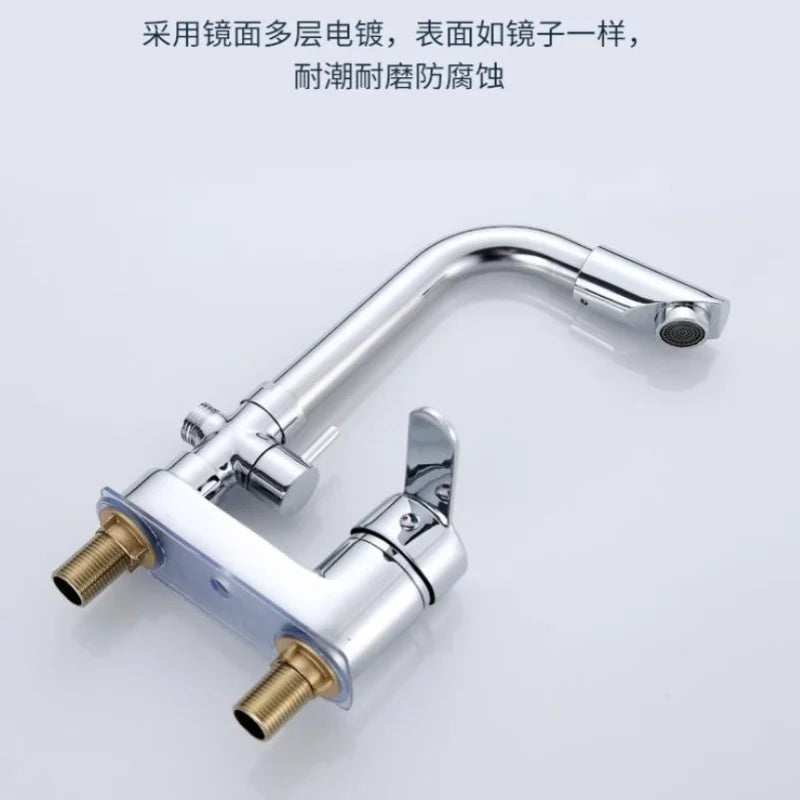 Bathroom Basin Shower Faucet Chrome Hot Cold Water Mixer Valve Single Handle Deck Mounted Bath Mixer Tap