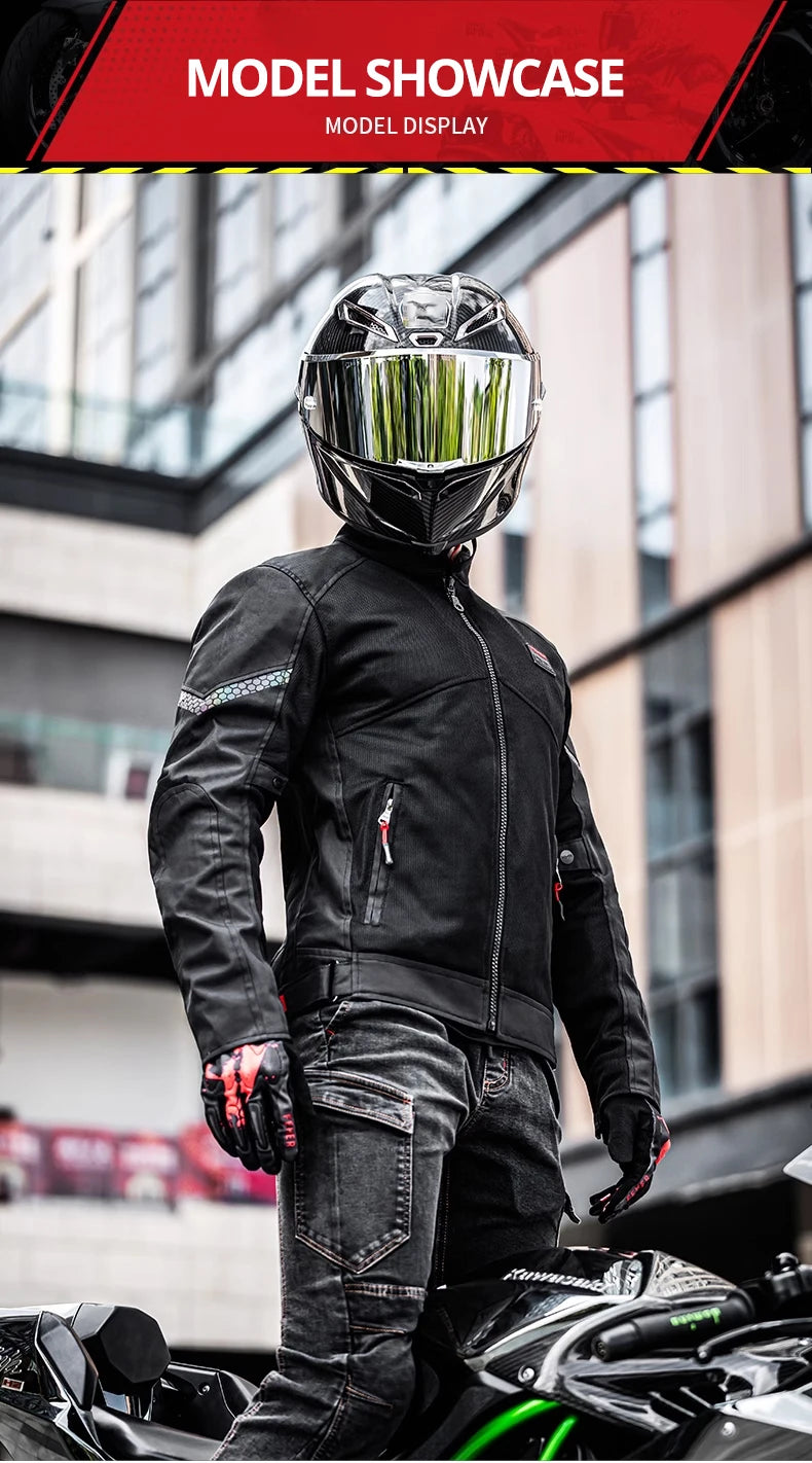 Men's Motorcycle Jacket Summer Clothing Anti-Collision Motorcycles Pants Motocross Off-road CE Protection Motocross Rider Coat