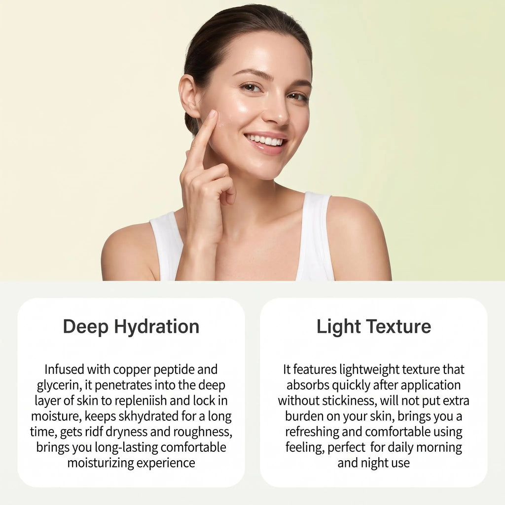 GHK-Cu Copper Peptide Cream Intense Hydration Firm Smooth Face Strengthen Skin Barrier Anti Aging Korean Skin Care Moisturizer