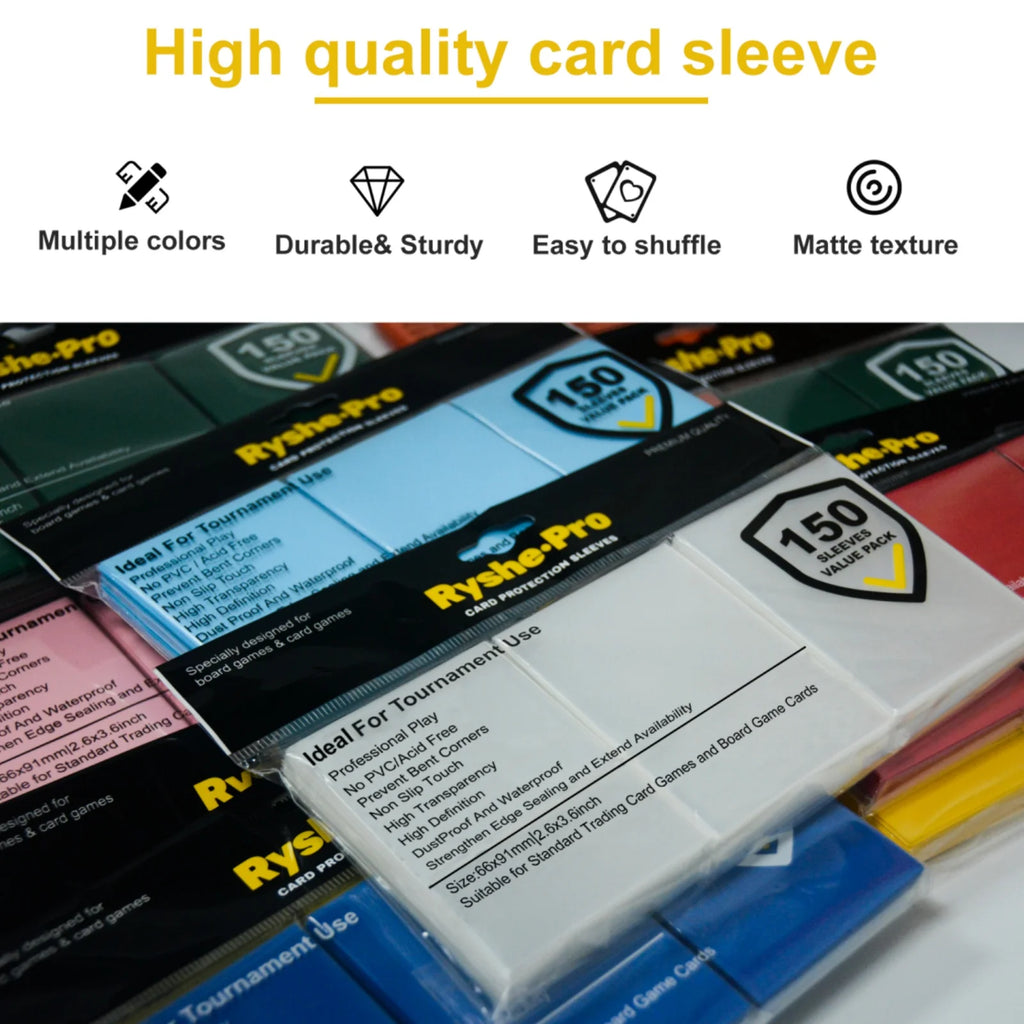 100pcs Trading Card Sleeves Soft Clear Perfect for Double-sleeving and Compatible with Pokemon Mtg Cards Sport Cards
