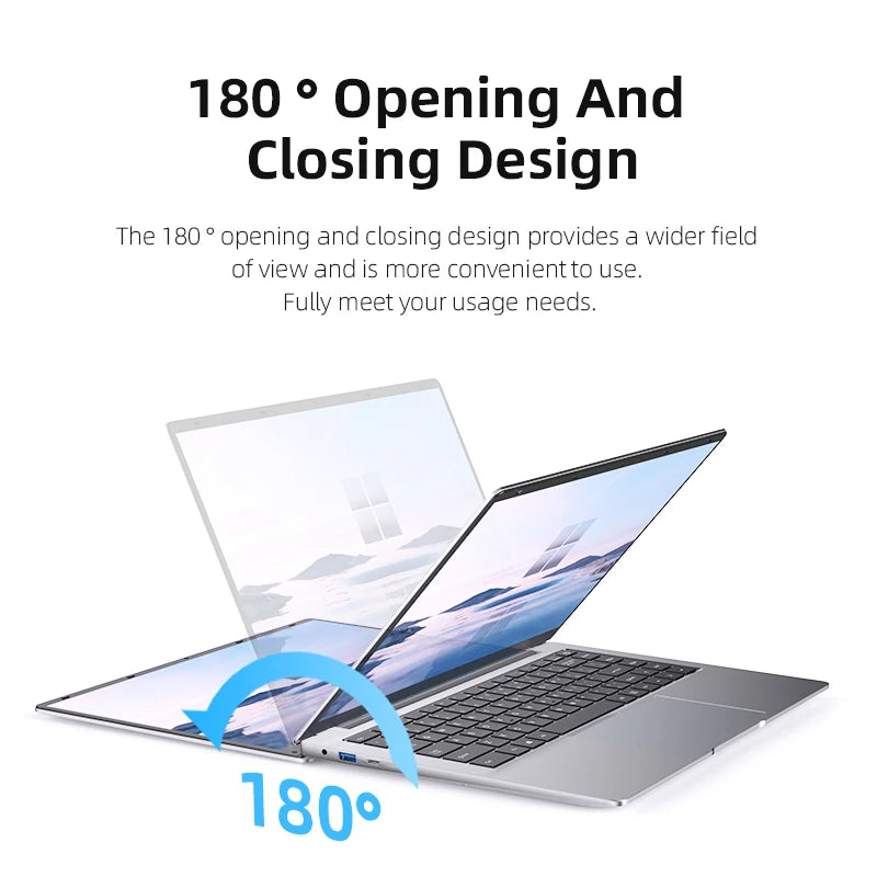 2026 Portable Laptop Computer Intel Atom A3950 Notebook PC 12GB RAM 512GB 1TB M.2 SSD Windows 11 Pro 14.1" Office Study Computer