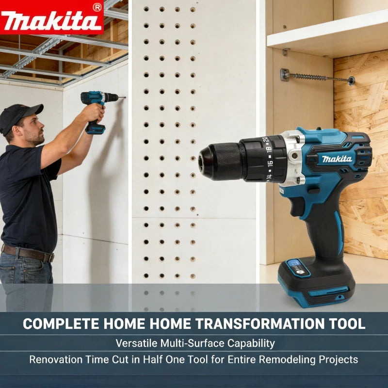 MAKITA 18V lithium electric rechargeable hand drill  DDF487 13mm without battery