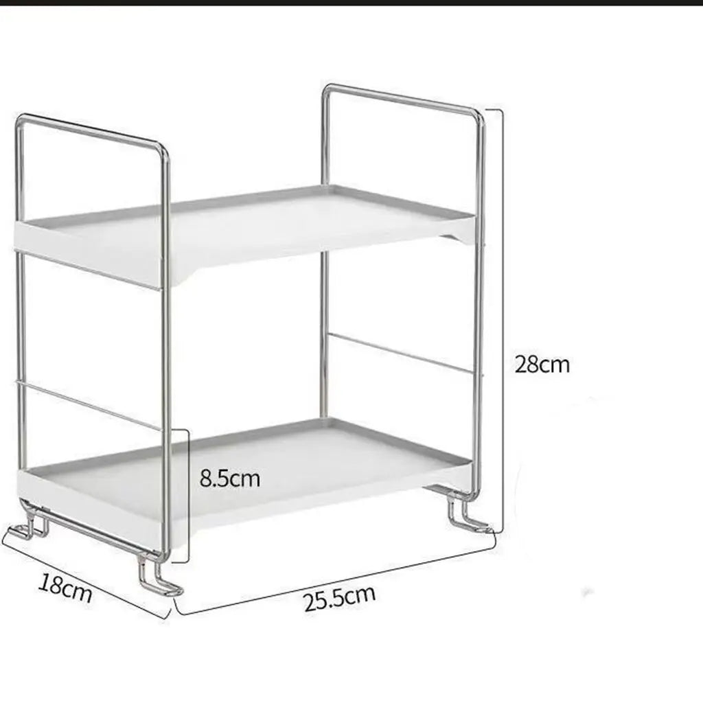 Desktop Organizer Rack Cosmetic And Skin Care Products Storage Shelf Iron Material Bedroom Living Room Kitchen Bathroom Use