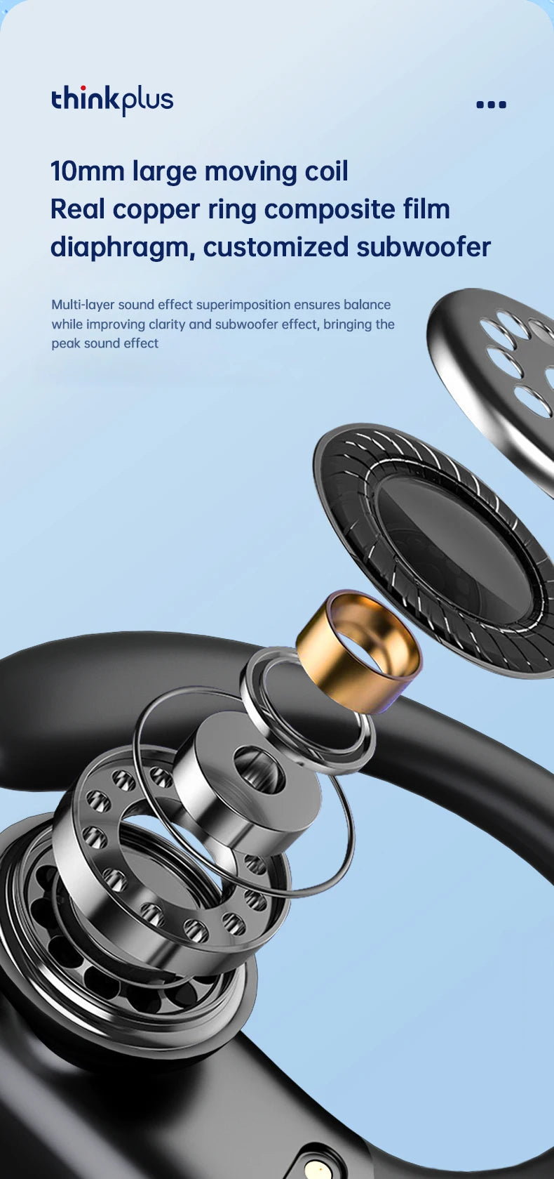 Lenovo XT80 Bluetooth Wireless Earbuds ENC Call Noise Reduction HiFi Stereo Touch Control Type-C Charge Sports Headset with Mic