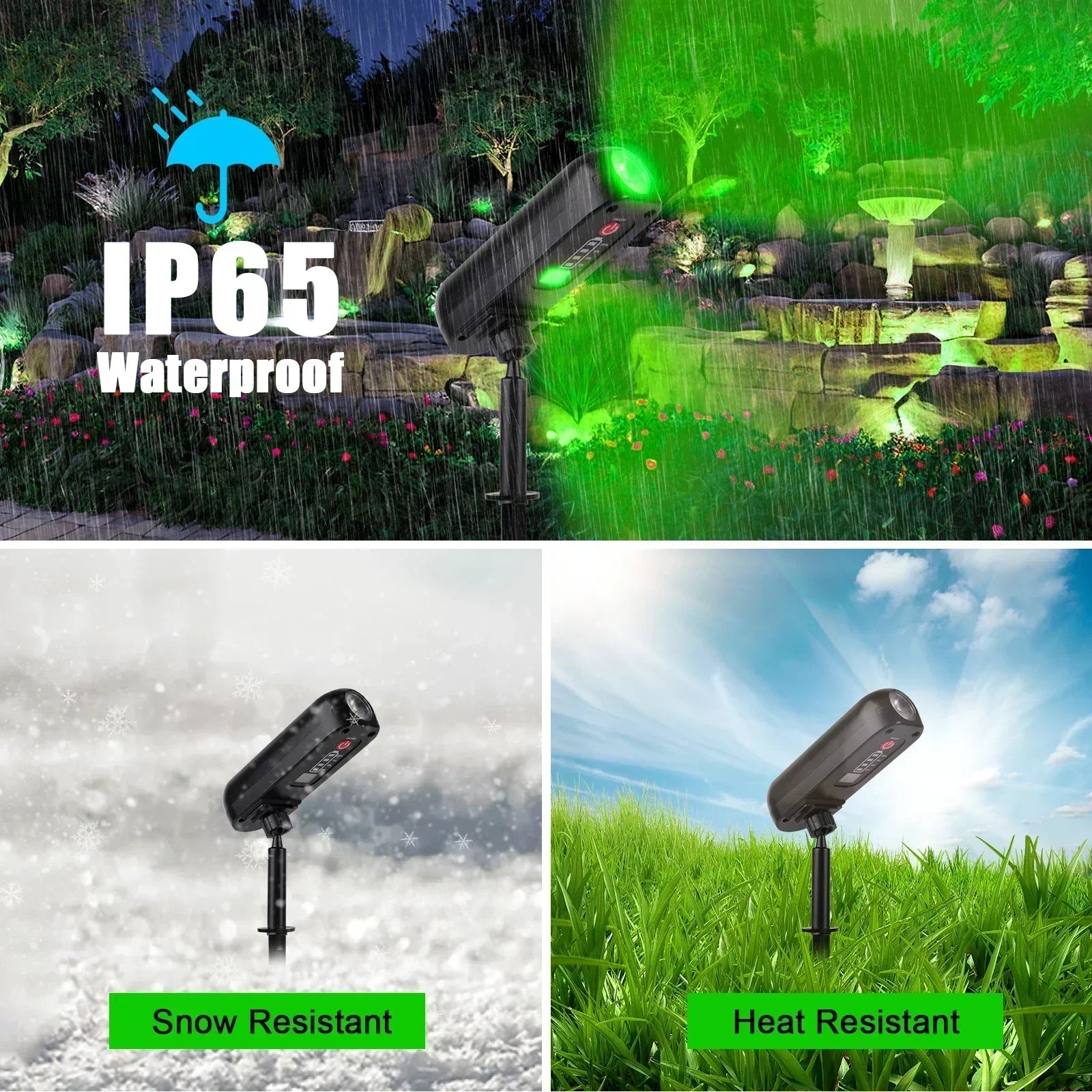 LED Solar Outdoor Courtyard Spotlights Waterproof Garden Decoration Atmosphere Lights 2modes of Tree Garden Channel Lighting