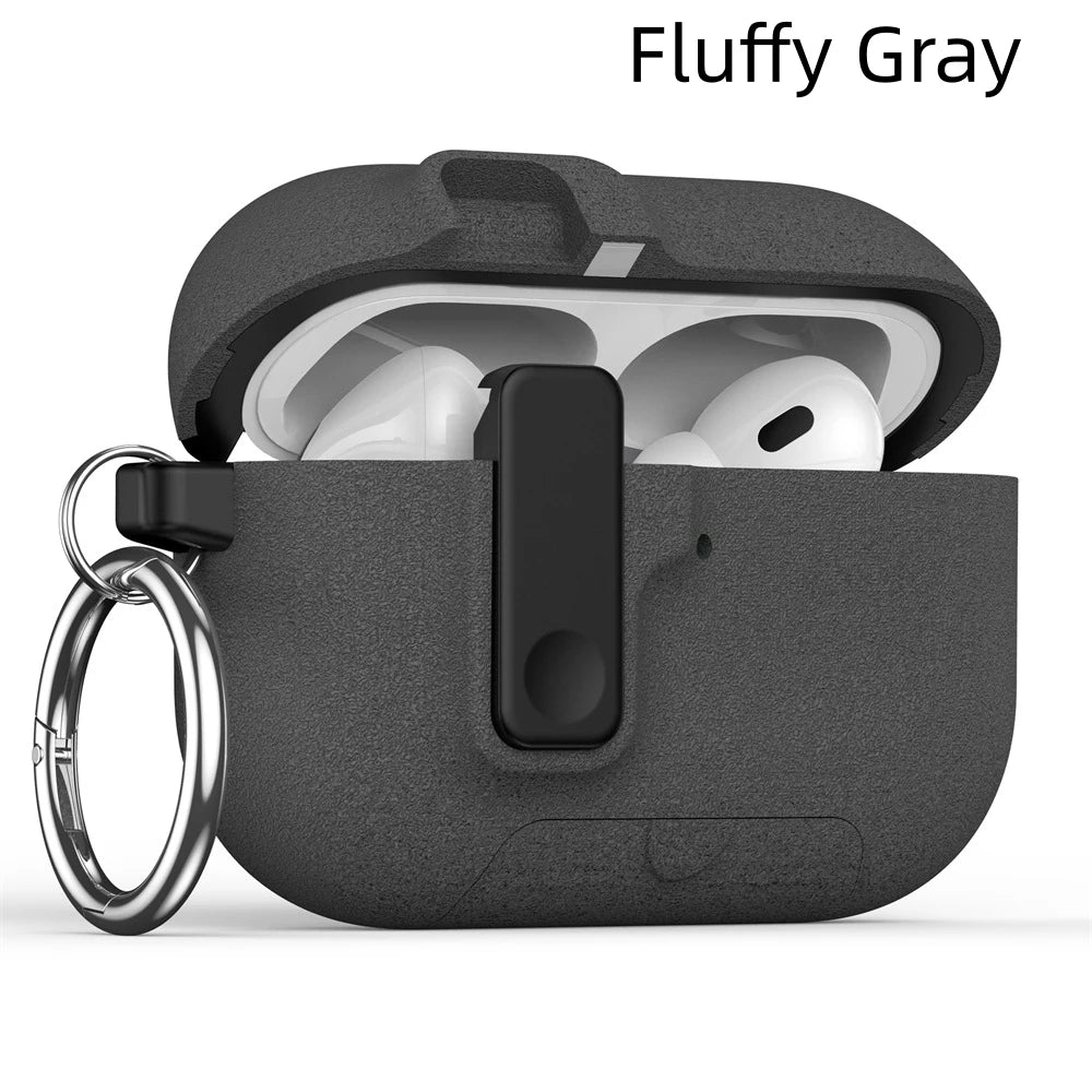 For AirPod Pro 3 Case with Keychain Lanyard Anti Loss Headphone Cover Sand Stone Switch Case for Men Women Air Pods Pro 3 Cases