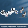 Modern Metal Out Water Inlet Valve Double Control Hot and Cold Double Shower Faucet Valve Wall Mounted Diverter Valve