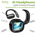 HTC Bluetooth Headset Surround Sound Hi-Fi Stereo Comfort Fit Lightweight Open Ear for Sport Running Wireless Earbuds NE58