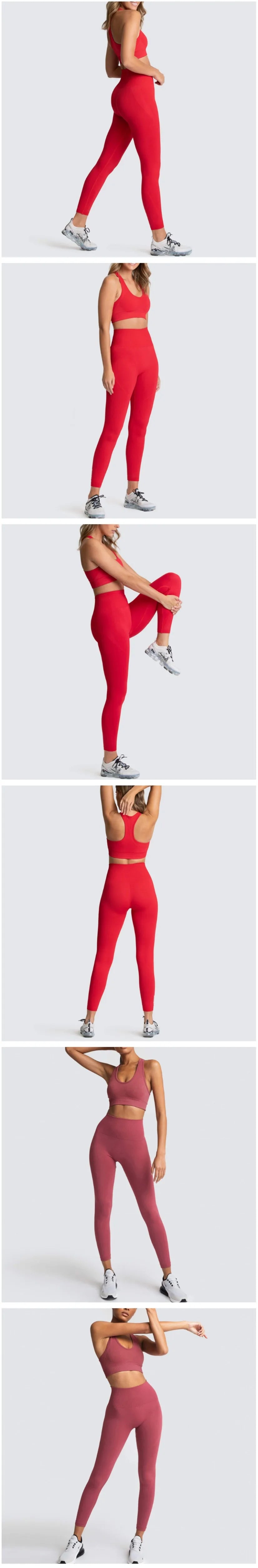 NEW Women's Yoga Set Seamless Sportswear 2-Piece Gym Yoga Clothes Sports Bra + Leggings Running Wear Skinny Sports Set Suits