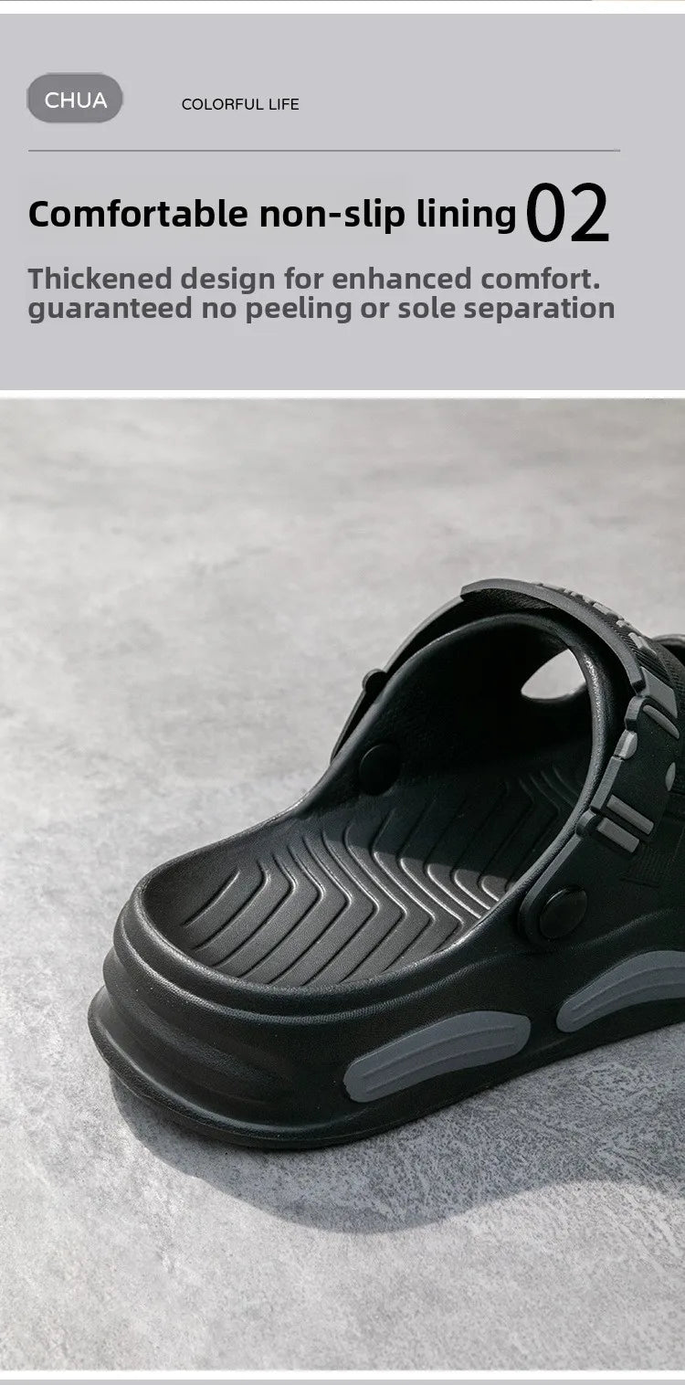 New lightweight and soft cloud like men's sandals and slippers for summer outings, durable and thick soled, anti slip
