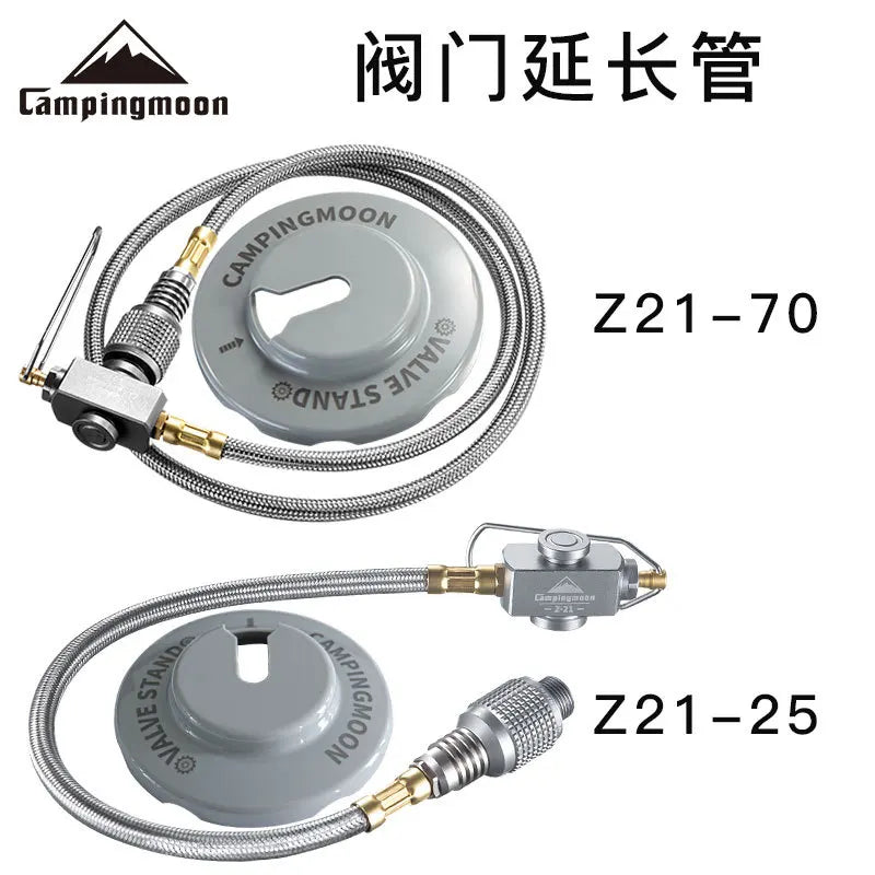 Gas Tank Extension Pipe With Valve Campingmoon Z21 20/25/60/75cm Camping Gas Tank Accessories Connect Pipe