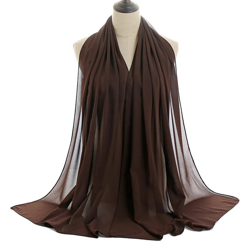 Ramadan Islamic Instant Bubble Chiffon Shawl Scarf Lady Head Wrap Women Hijabs Scarves Bufandas Muslim Veil Hijab Snood 180*70cm