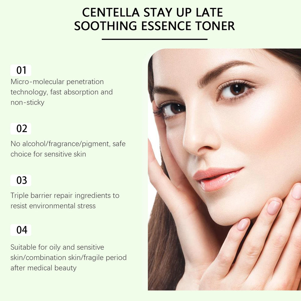 Centella Asiatica Skincare Set Moisturizing Toner Friming Facial Serum Soothing Cream Shrink Pores Deep Cleansing Face Wash Foam