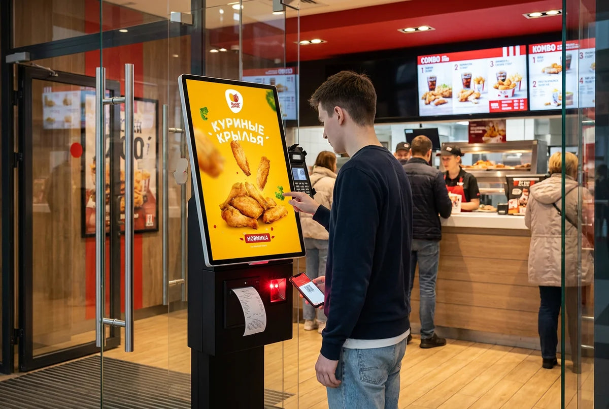 【Hot Sale】21.5Inch Desktop Self-Service Payment Pos Terminal Android Sales Kiosks Self Order Menu Screen Terminal Kiosk Fast Foo