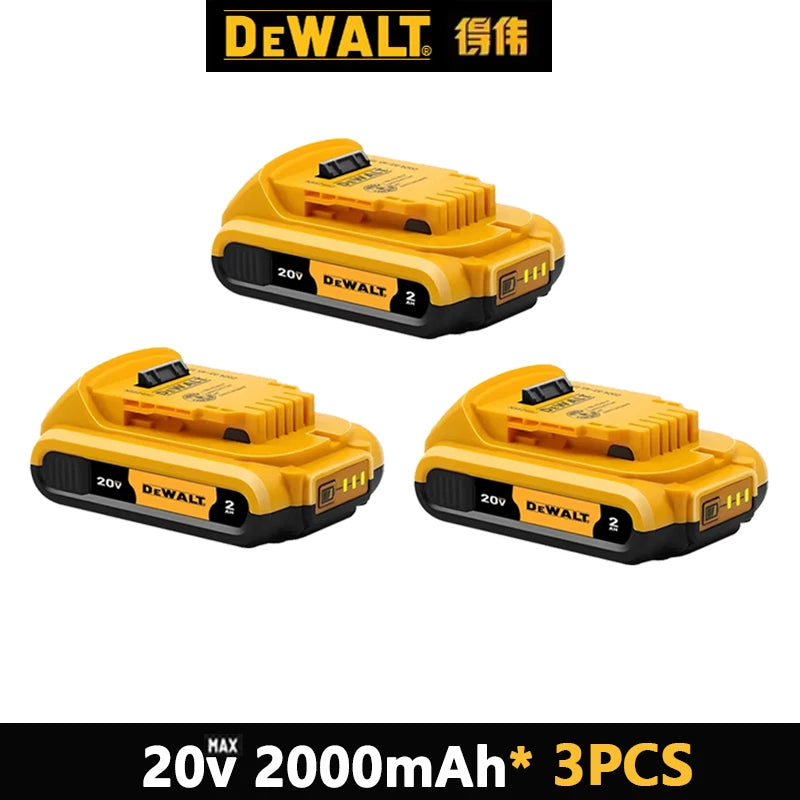 100% Original DeWalt Batteries 20V 5000/6000mAh Li Ion Battery For DCB206 DCB205 DCB204 DCB200 DeWalt Power Tools Air Transport
