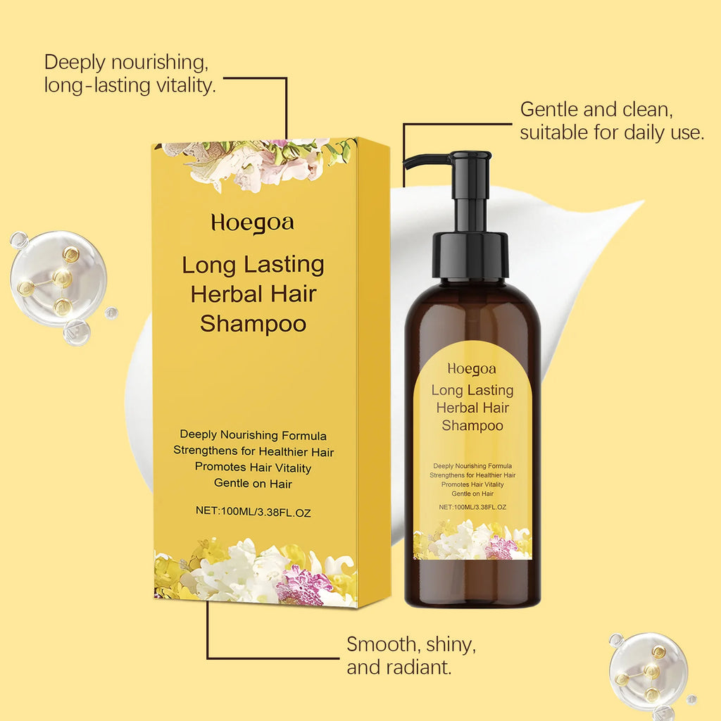 Jasmine Hair Nourishing Shampoo Repair Damaged Improve Thicken Scalp Irritating Treatment Control Dandruff Hair Growth Shampoo