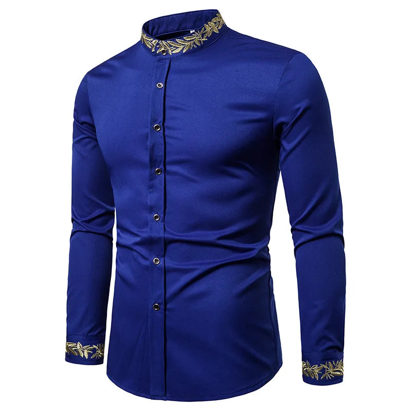 2026 Men's Summer Casual Long Sleeve Shirts Slim Fit Turn Down Collar Shirts Formal Office Business Shirts for Men Tops Big Size