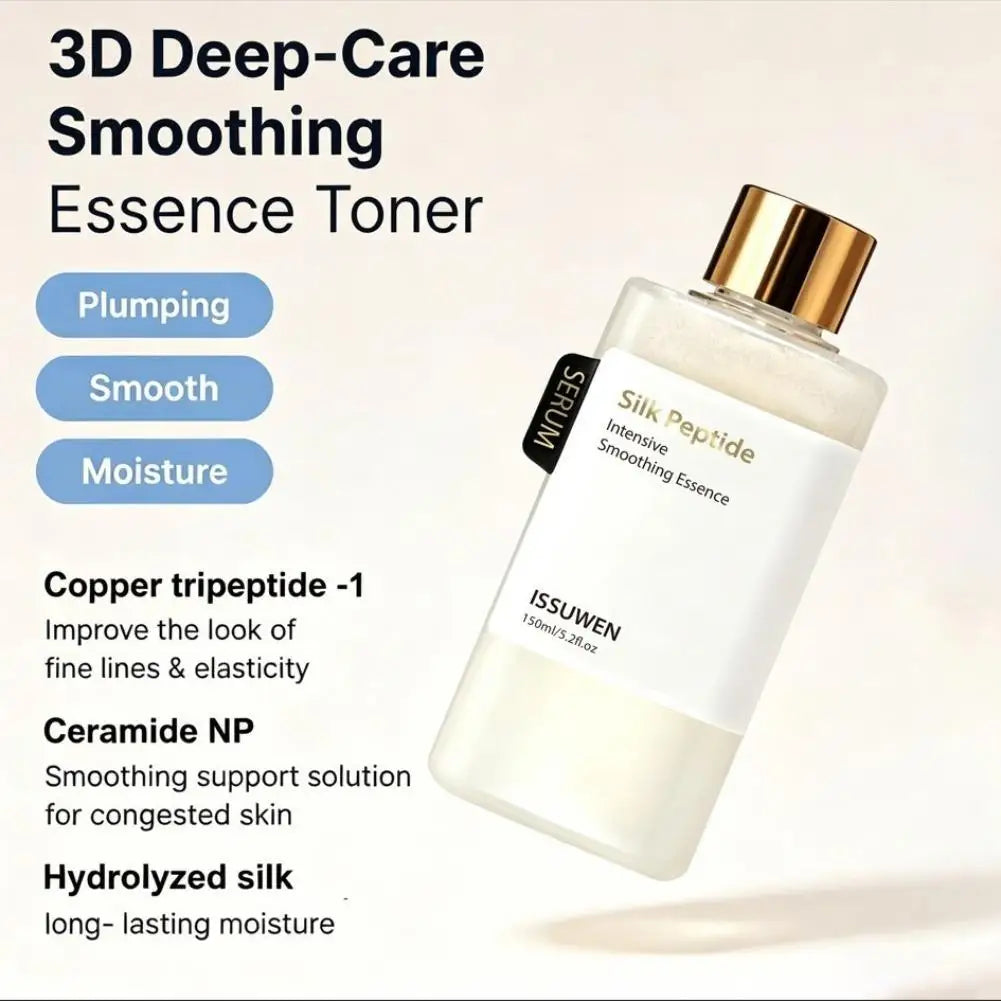 150ml Silk Peptide Intensive Smoothing Essence Fine Line Reduction Refreshing Hydrating Serum Korean Brand Collagen Face Care