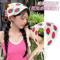 Summer Headwear Headdress with French Pastoral Triangle Hair Scarf Women Girls Lace Band