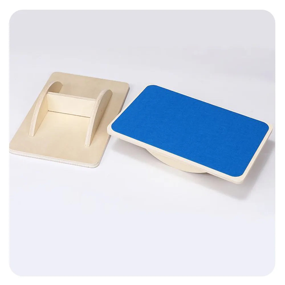 Wooden Square Balance Table Portable Anti Slip Wobble Seesaw Sensory Integration Rehabilitation Coordination Training Equipment