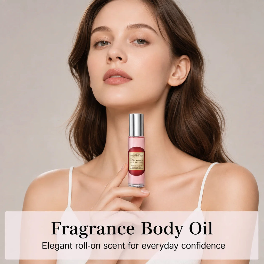 10ML Roll‑On Perfume Body Oil - Portable Fragrance Oil, Saffron Jasmine Cedarwood Musk Woody Scent Eau de Parfum for Dating