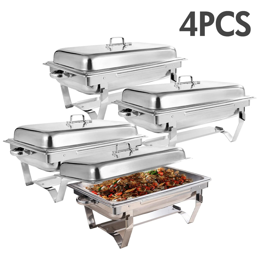 Chafing Dish Buffet Set Stainless Steel 316 Restaurant Catering with Lids Holders Food Warmer Server for Party Banque Weddings