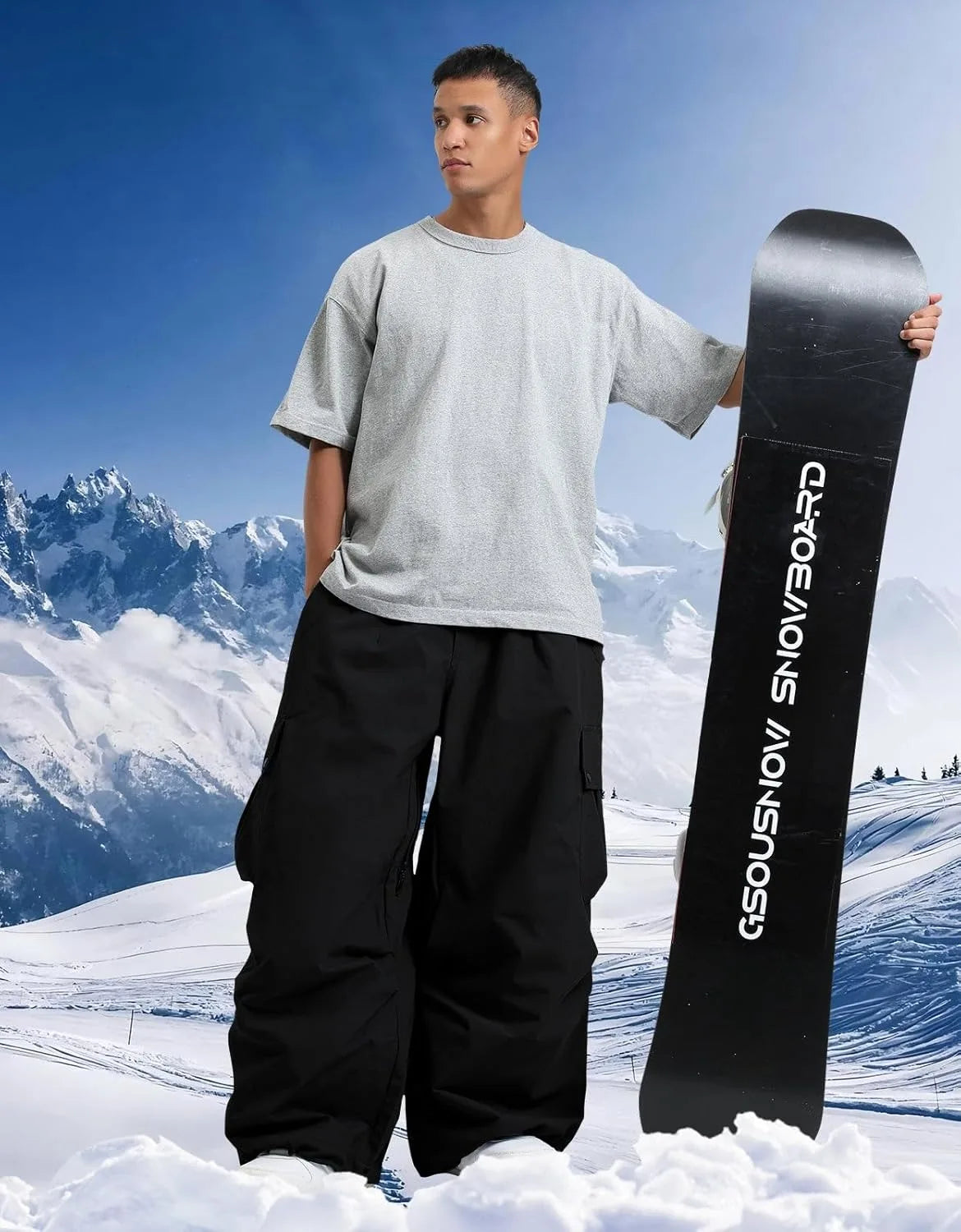 GSOU SNOW 2025 Loose Skiing Pants Snowboard Sport Trousers Outdoor Waterproof Windproof Ski Wear Winter Warm Female Ski Britches