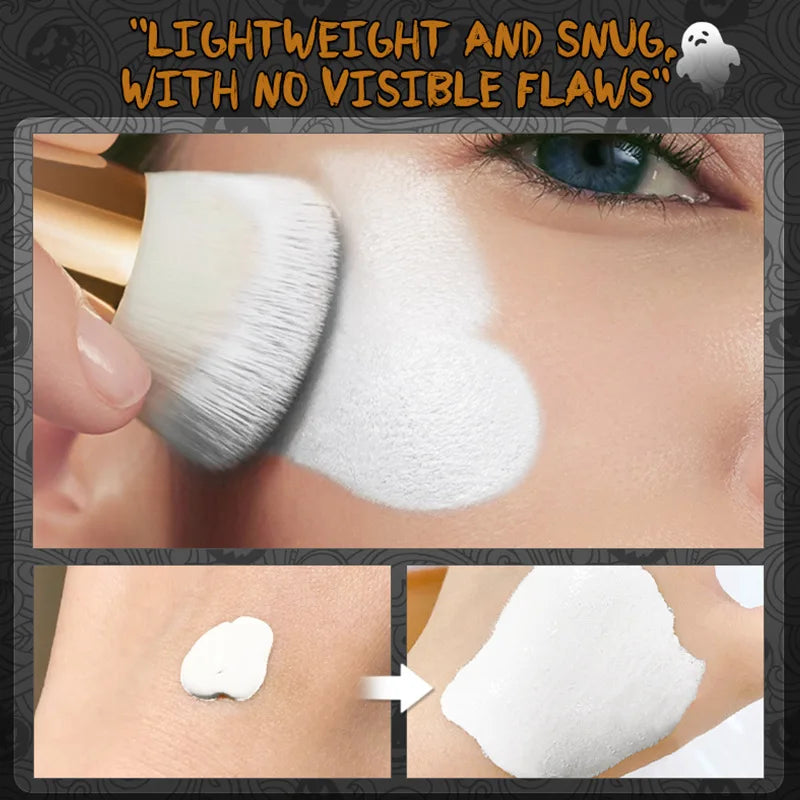 White Foundation for Halloween Makeup –Full Coverage Matte Face Paint for Cosplay Clown Vampire Skull,Non-Toxic Body Paint Cream