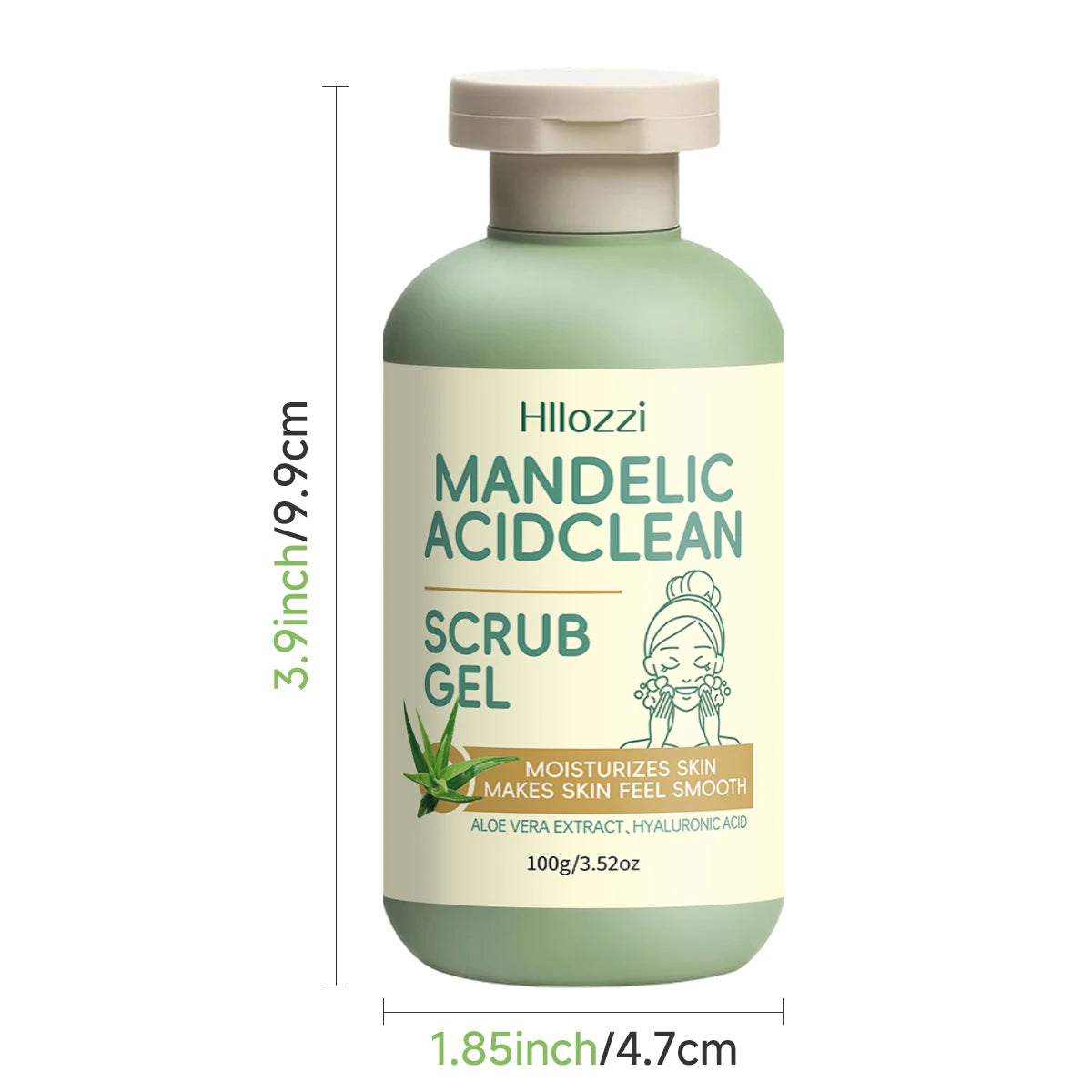 Amandin Acid Cleansing Gel Exfoliating Gel Gently Cleanses and Purifies the Skin Cleanses Pores Facial Care