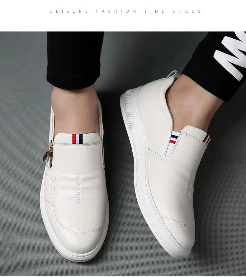 Casual Leather Shoes Men Loafers Trend Brand Business Shoes Autumn Slip on Flat Man Sneakes Comfortable Moccasins Zapatos Hombre