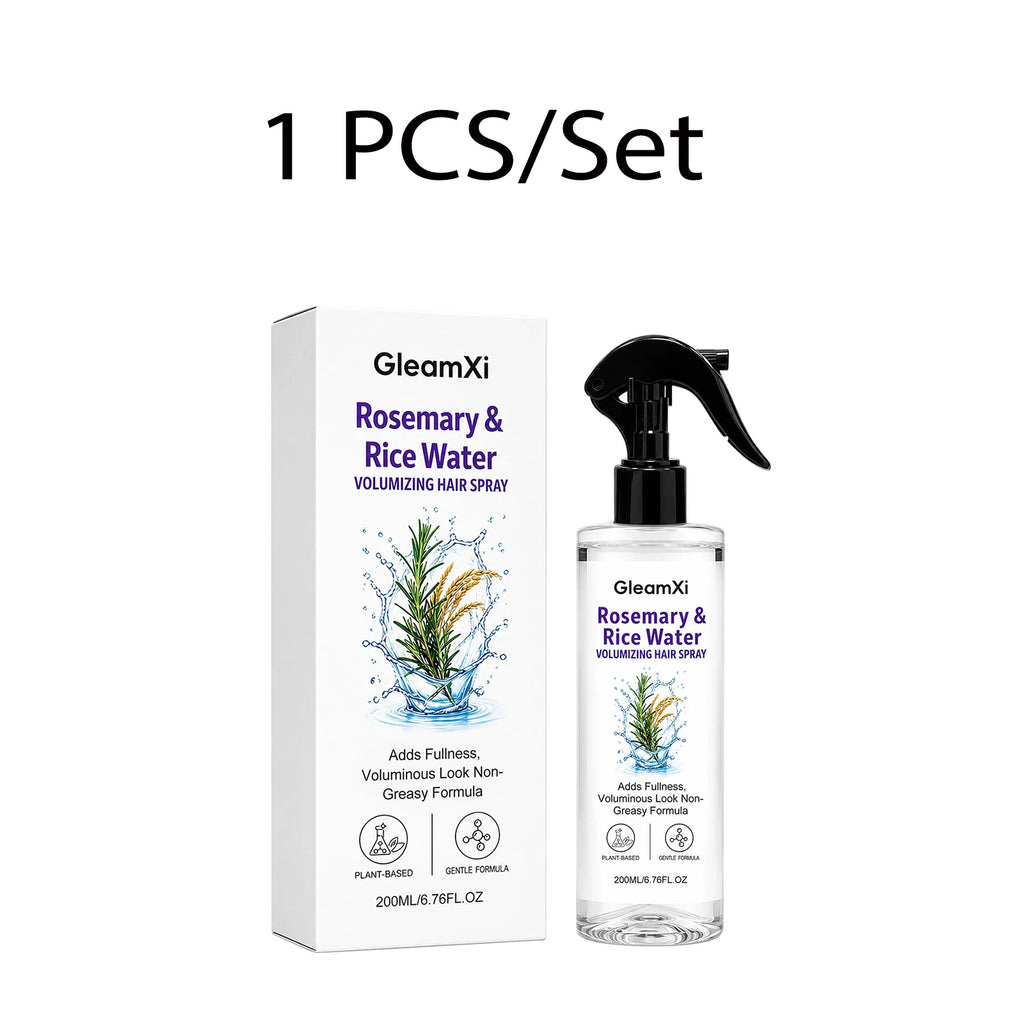 Rosemary Rice Water Volumizing Hair Spray Lightweight Non Greasy Root Boost Smooth Frizzy Hair Natural Looking Volume 200ml
