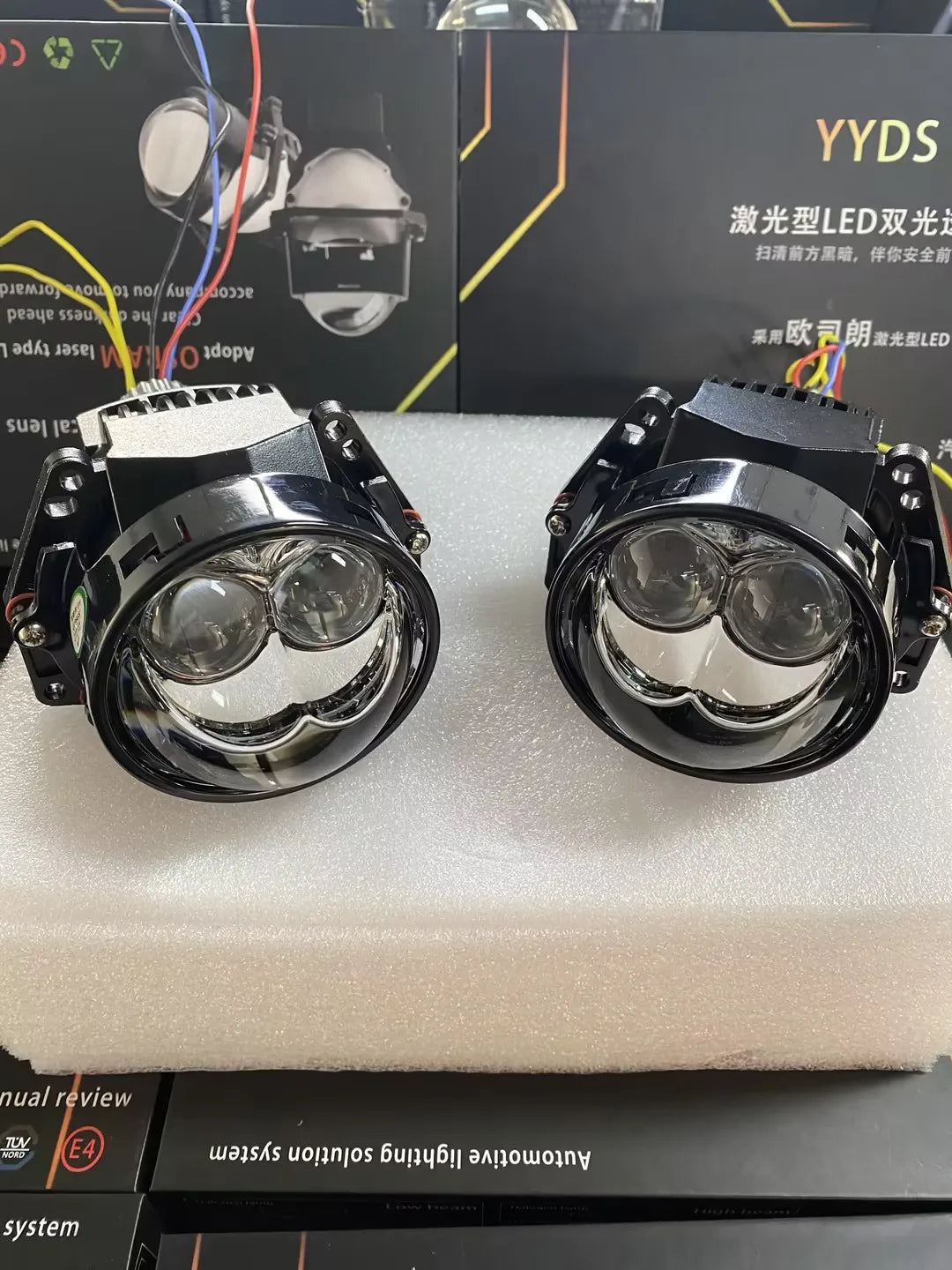 3.0 Dual Laser Direct 100w High and Low Beam Integrated Automotive Front Headlights Automotive Modification Headlights
