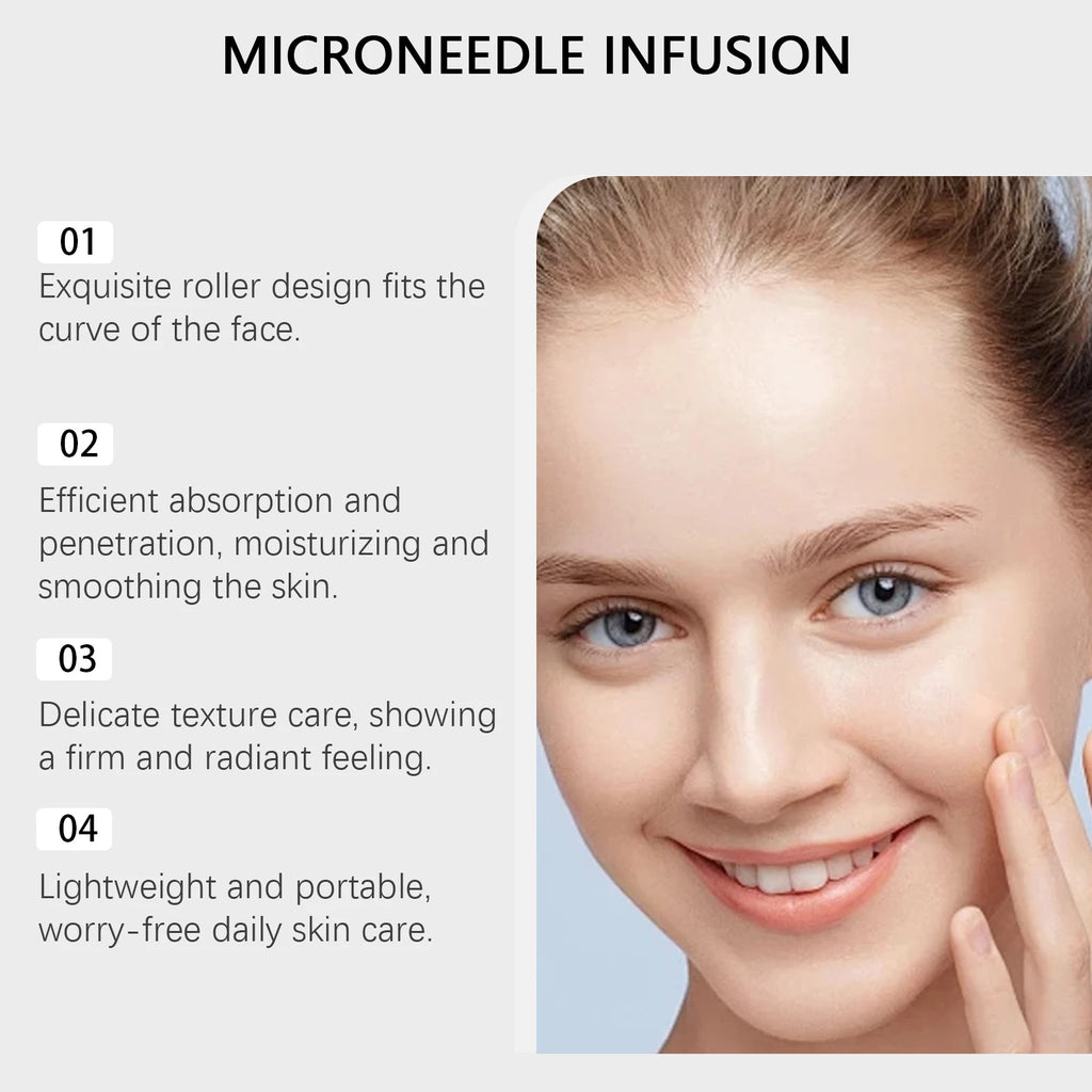NEW  2 Tools + 6 Bottles Korean Moisturizing Renewal Set, Smooth Skin Feeling Lines Daily Skin Care Essence 0.3mm Microneedle