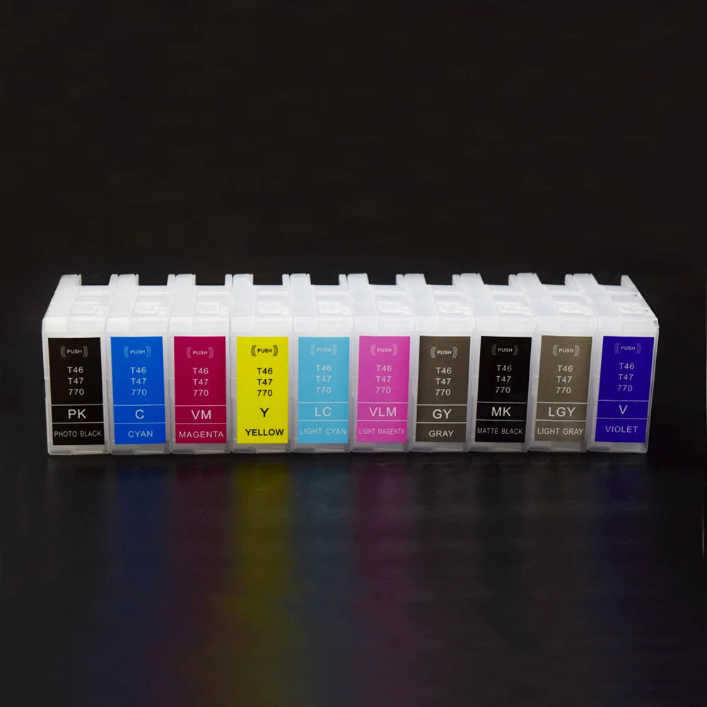 T46S T47A Refillable Ink Cartridge Without Chip For Epson SureColor SC-P700 SC-P900 P700 P900 Printer