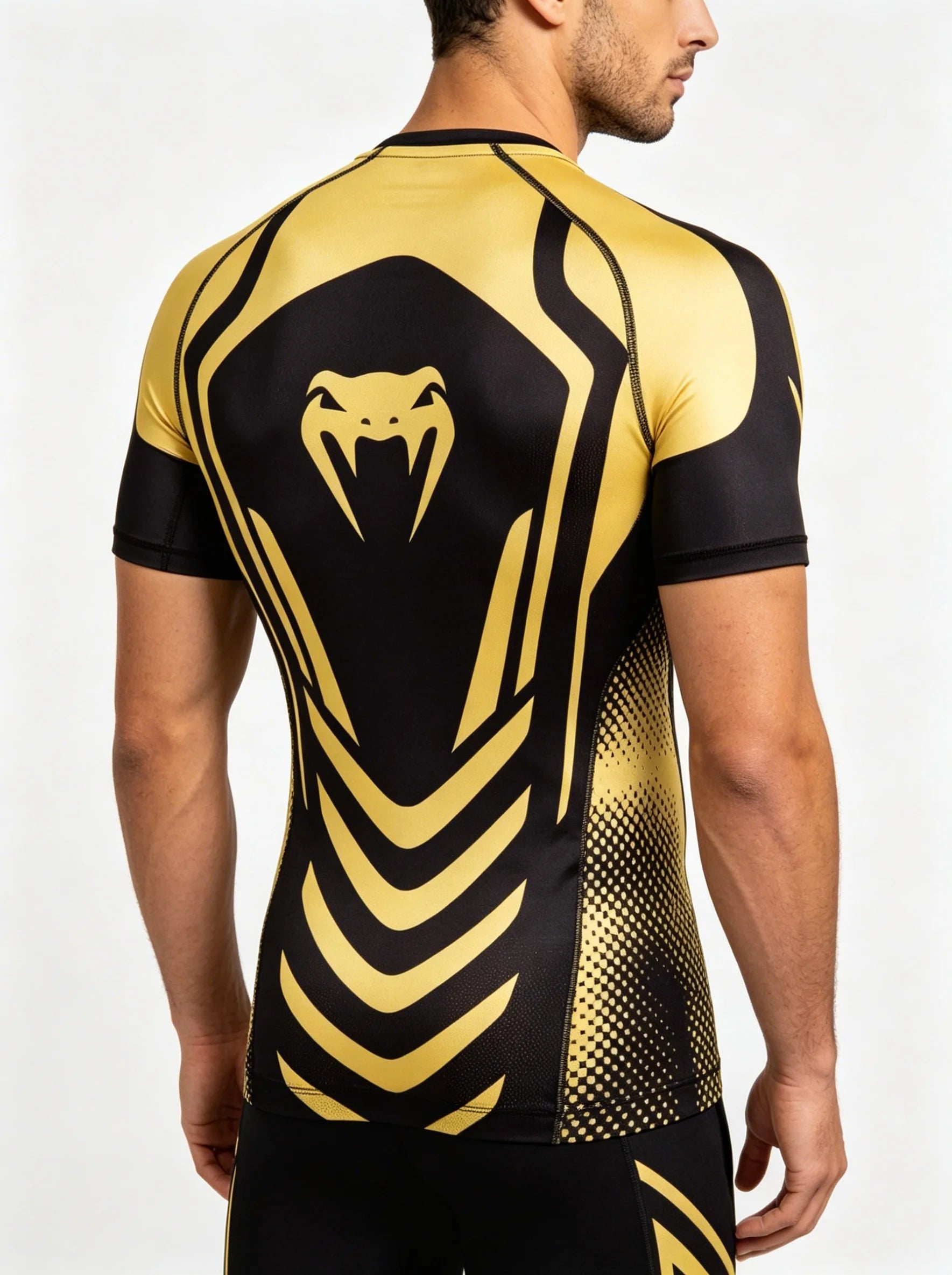 Men's Sports Compression Short-sleeve T-shirt Quick-dry Breathable Gym Training Top