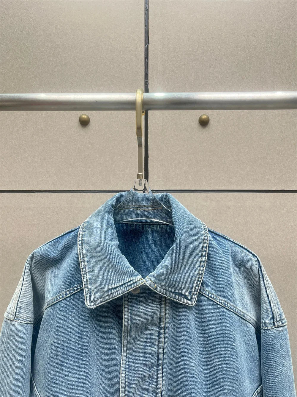 2026 Spring Women's Denim Jacket — 100% Cotton, Washed Finish, Loose Fit,Casual, Retro-Inspired, Y2K Style, Versatile Outerwear