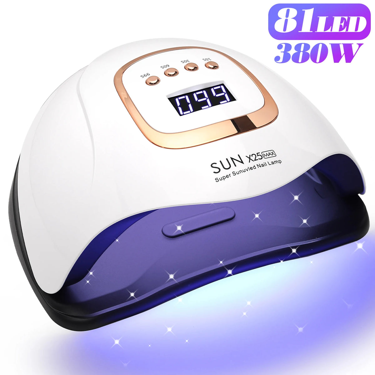 81LEDS UV LED Nail Lamp With Automatic Sensor 4 Timer Settings For Gel Polish Professional 380W Nail Dryer For Manicure Salon
