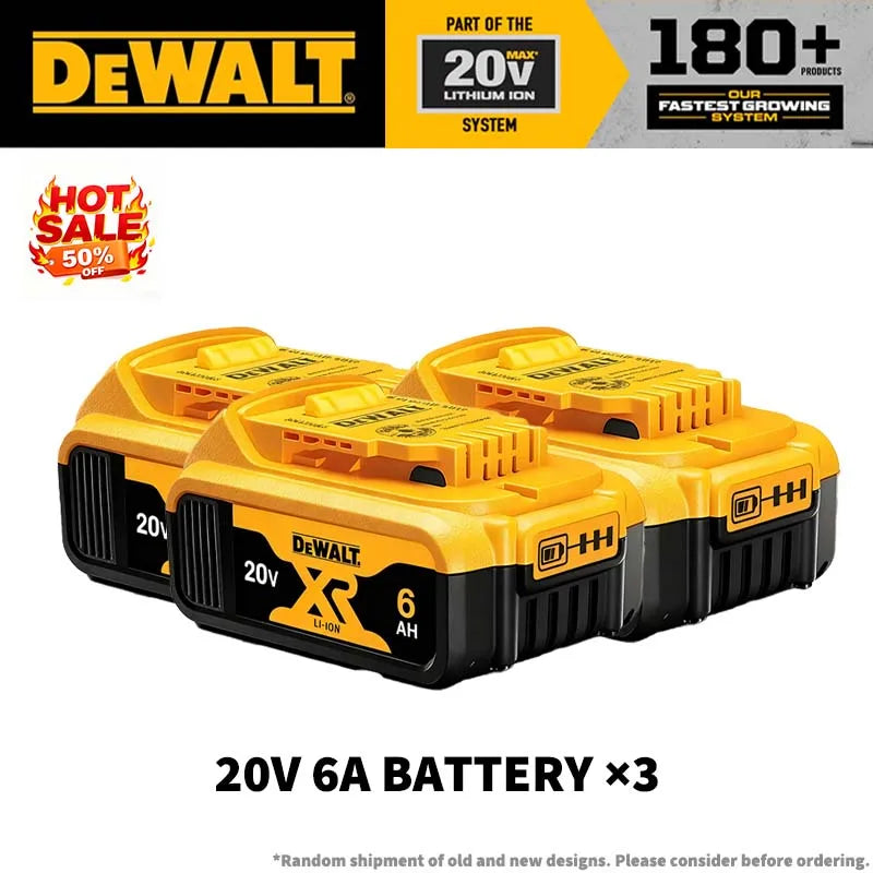 100% Genuine DEWALT 20V Max 2/5/6/9Ah Battery Charger Combo Li-Ion XR Series for Power Tools Battery DCB200,DCB202,DCB205,DCB206