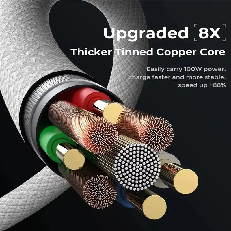 PD 60W Dual USB-C Fast Charging Braided Cable For iPhone 15 16 Pro Max 15 16 Plus Type C to Type C Quick Charger Cable With Box
