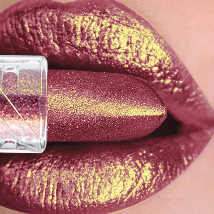 Glitter Lipstick 3 Colors Hydrating Red Rose Sparkling Shine lip Highly Pigmented Lip Tints Finish lip Korean Makeup Gifts